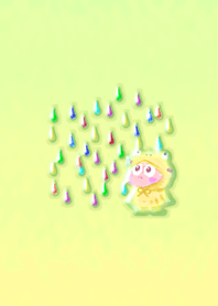雨ガッパ蛙イエロー