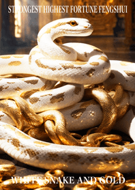 White snake and gold  Lucky 99