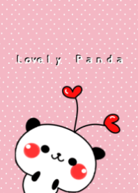 lovely panda (pink & dot)