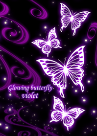 光る蝶（Glowing butterfly violet）