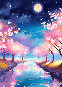 美しい夜桜の着せかえ#733