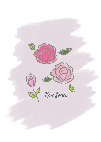 花シリーズ-ロマンチックなバラ、花の言語