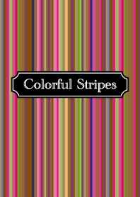Colorful stripes Ash pink Theme