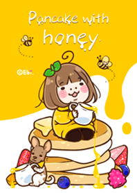 Pancake with honey.