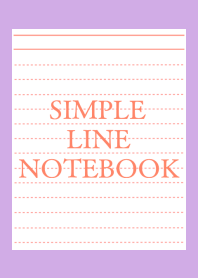 SIMPLE ORANGE LINE NOTEBOOK/PURPLE