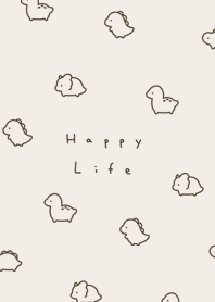 小恐龍 | brown beige