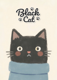 Cute lucky black cat theme 99