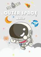 浩瀚宇宙 可愛寶貝太空人 太空船 白色