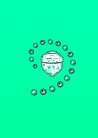 Bowl of happiness white green