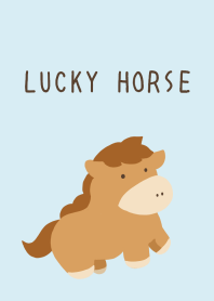 LUCKY HORSE THEME-LIGHT BLUE-YELLOWj
