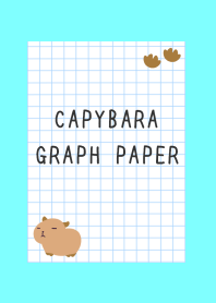 CAPYBARA GRAPH PAPERj-NEON BLUE-BLACK