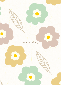 Cute 3colored flowers and leaves15 Japan