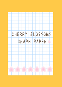 CHERRY BLOSSOMS GRAPH PAPERj-ORANGE