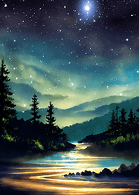 Beautiful starry night view#2928