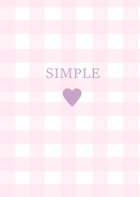 SIMPLE HEART -check purplepink-(JP)