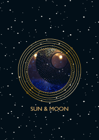 閃耀光輝的太陽和月亮天體圖標