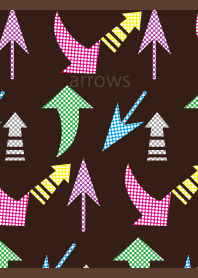 colorful arrows on brown