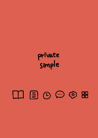 Private simple -hot orange-