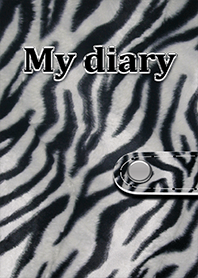 【日記帳】My diary 2 ゼブラ柄【手帳】