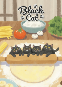 Cute lucky black cat theme 17