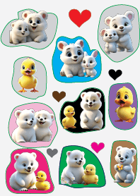 Little Bear and his adorable chicks