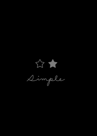Cursive & 2 stars /black gray