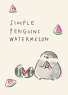 simple Penguins watermelon