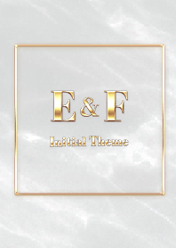 [ E&F ]  Initial Theme Gold Gray