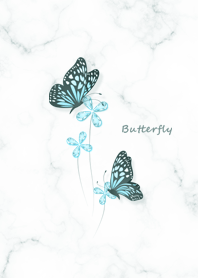 Simple dancing butterflies bluegreen06_1