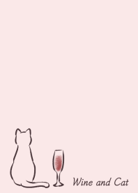 Wine and Cat -pink-