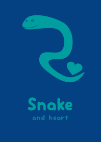 Snake & heart Majorica Blue
