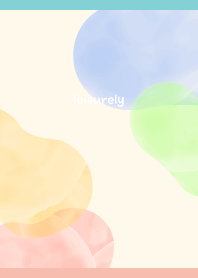 leisurely on pink & light blue