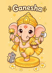 Little Yellow Ganesha Blessing