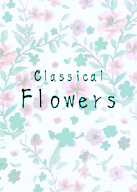 美しい古典的な花(ライトミント)