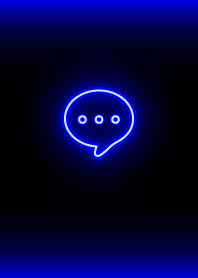 Simple neon icon : blue