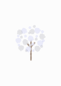 水彩画風の木（青&緑）