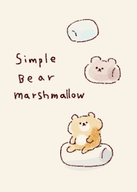 simple marshmallow bear beige.