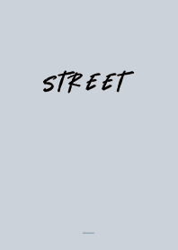 ベージュと青 : ストリート文字