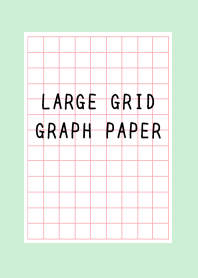 LARGE RED GRID GRAPH PAPER-LIGHT MINT