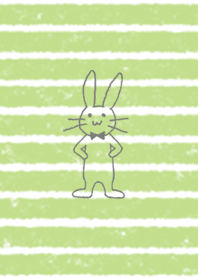 A rabbit with a bow tie