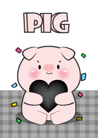 Pig Love Black & White Theme