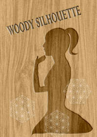 Japanese pattern and woody silhouette