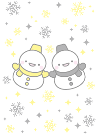 Yellow and black twin snowman theme2