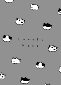 Kawaii Hamster | gray black.