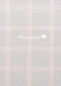 Gray and pink check pattern