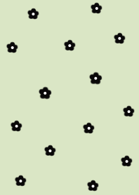 flower pattern(JP)black naturalgreen