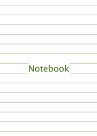 筆記本˙橫線(綠線+白色底)
