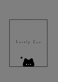 ひょっこりネコさん。グレーブラック