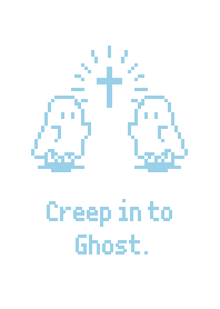 Sheet Ghost Creep in Ghost - W & L Blue