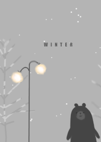 Winter snow bear